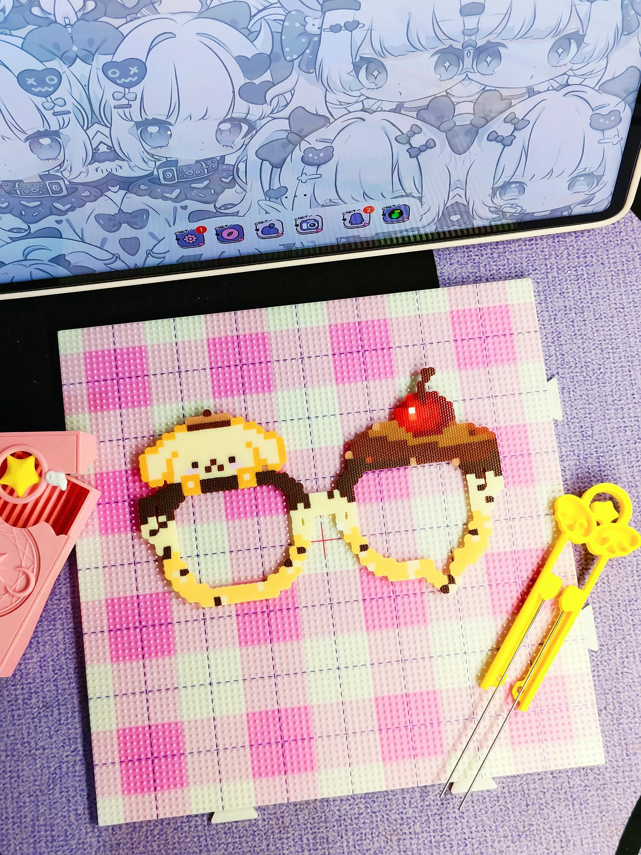 拼豆眼镜也很可爱咯～