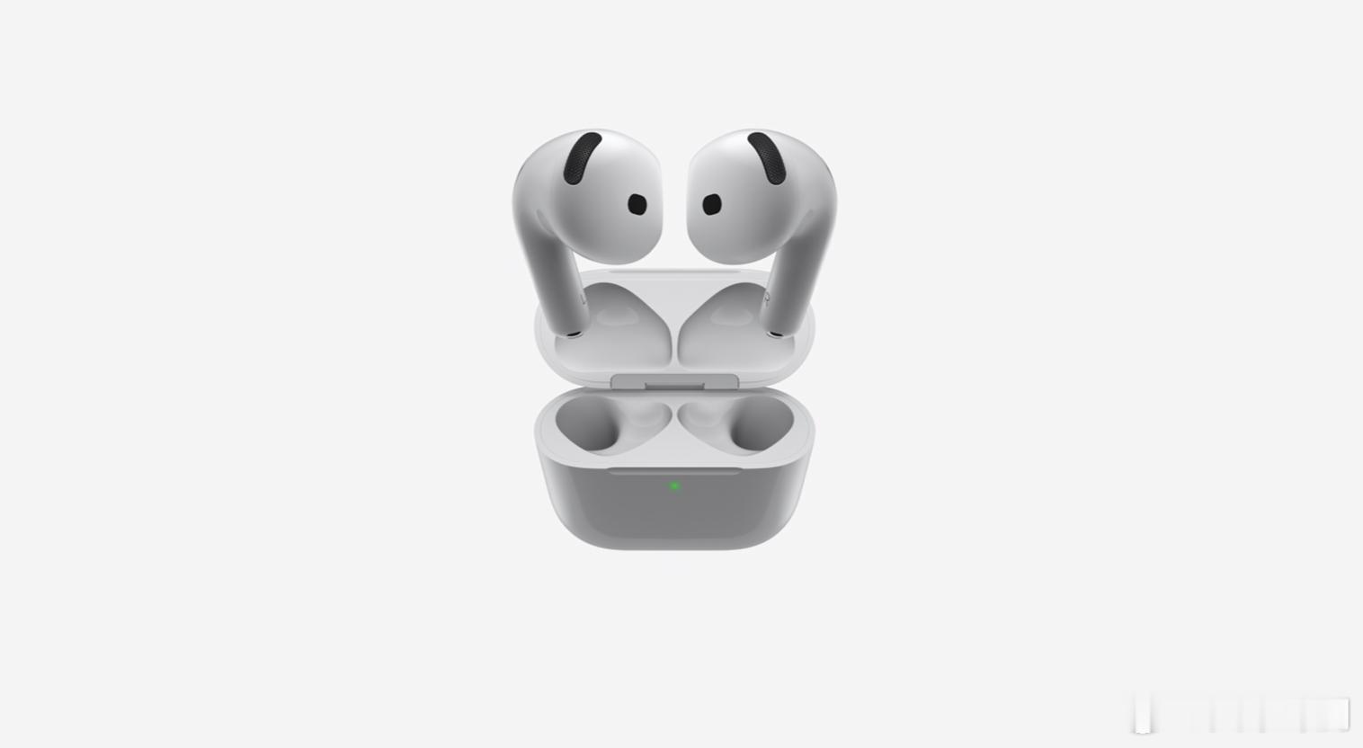 AirPods 4，H2芯片，音质升级，支持空间音频，手柄支持按压触控，支持降噪