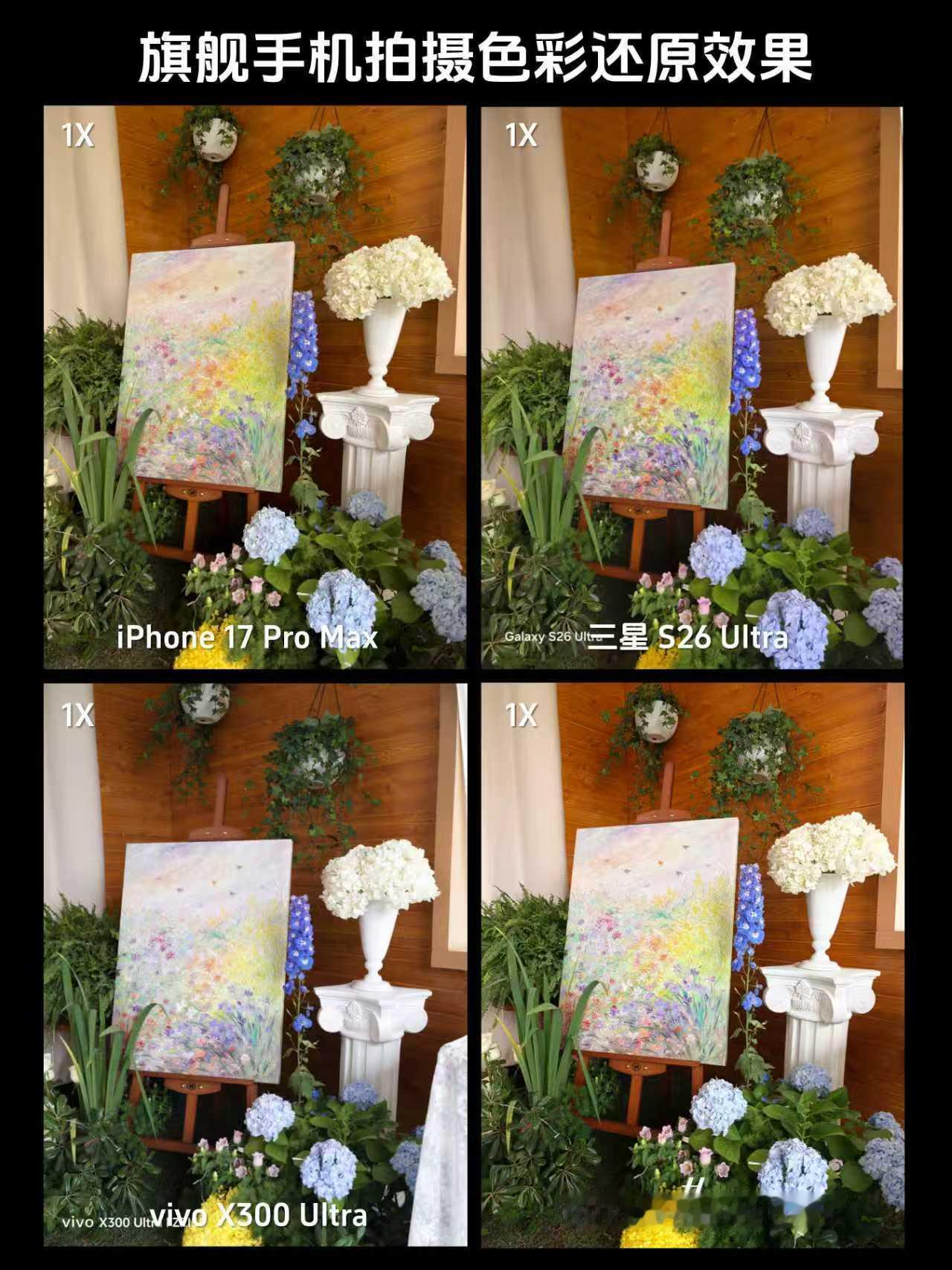 1倍到10倍拍摄，哪台拍照旗舰色彩还原好？

直接玩点真实的，四台顶级旗舰1X-