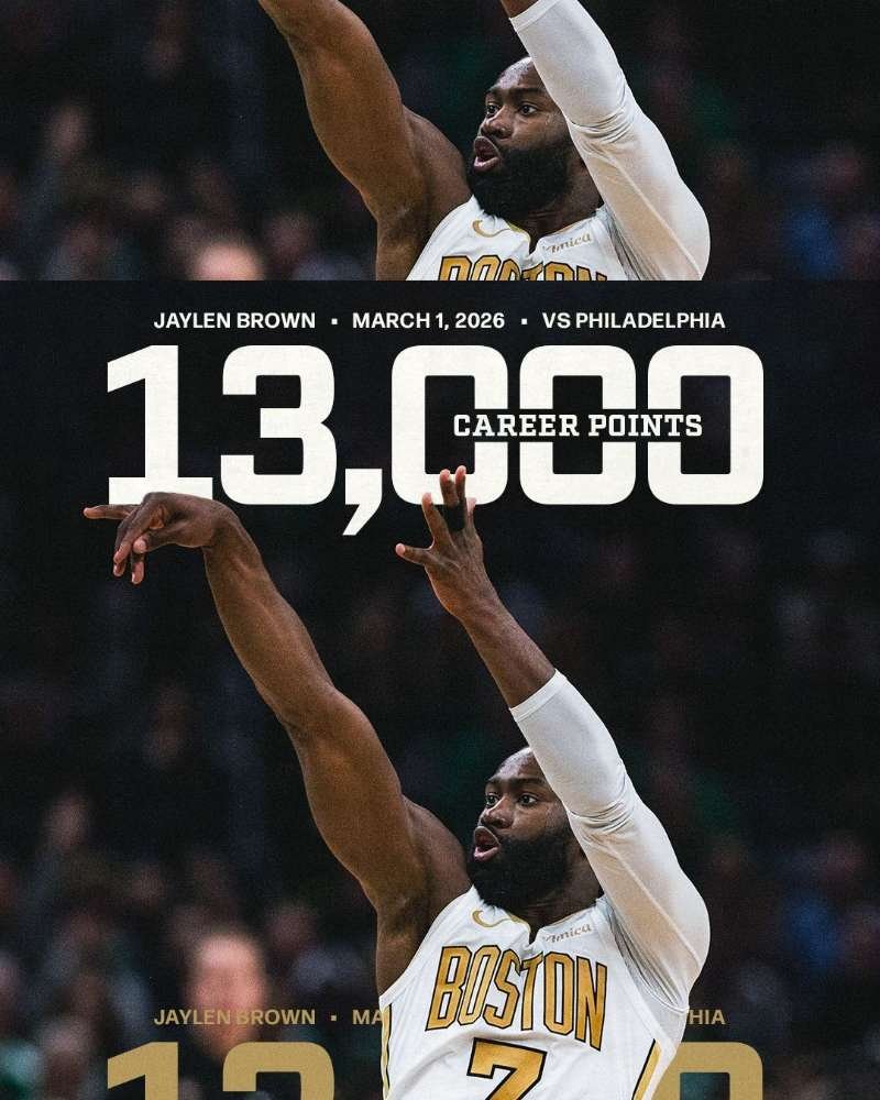 此役过后，杰伦生涯已经拿到了13004分，成为凯尔特人队史第十二位突破13000