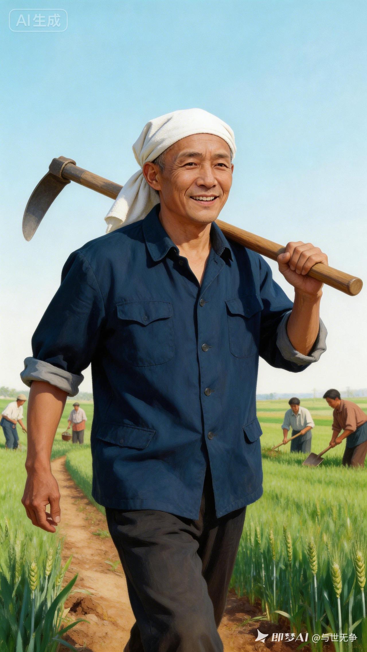 田间劳作，笑看丰收，幸福满满！🌾😊