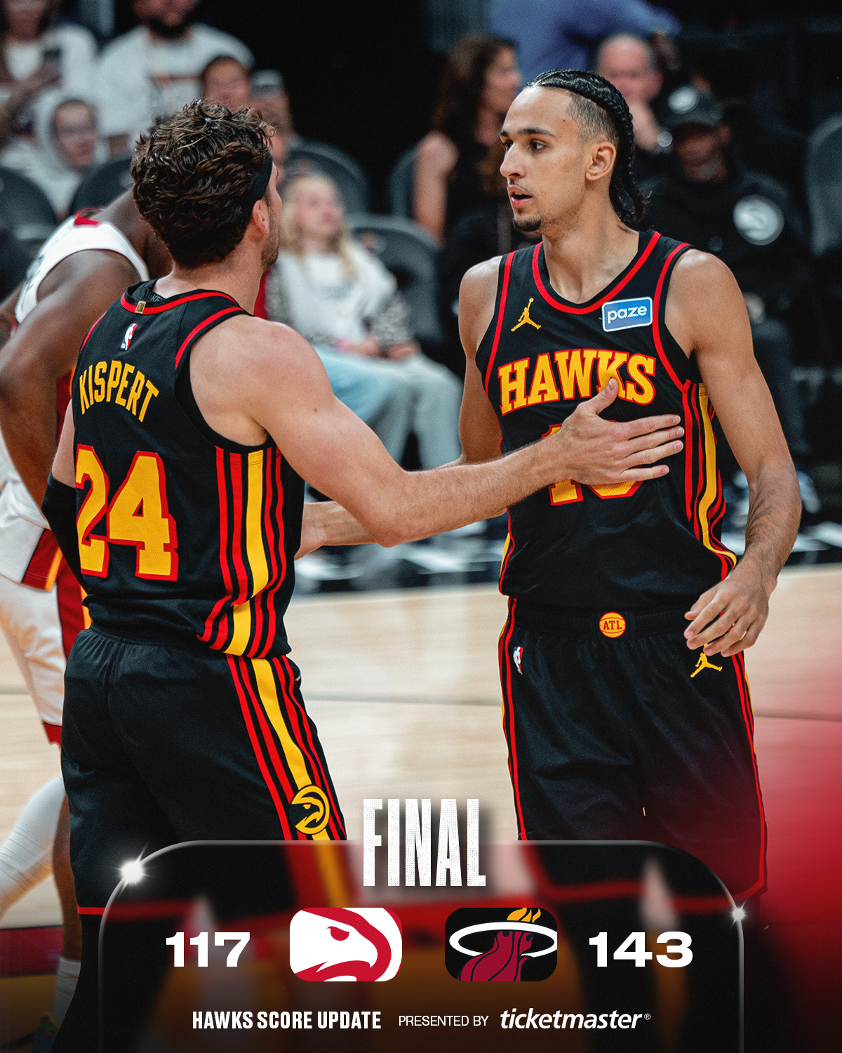 老鹰以46胜36负的战绩结束了常规赛全明星赛休息时，老鹰战绩为26胜30负。根据