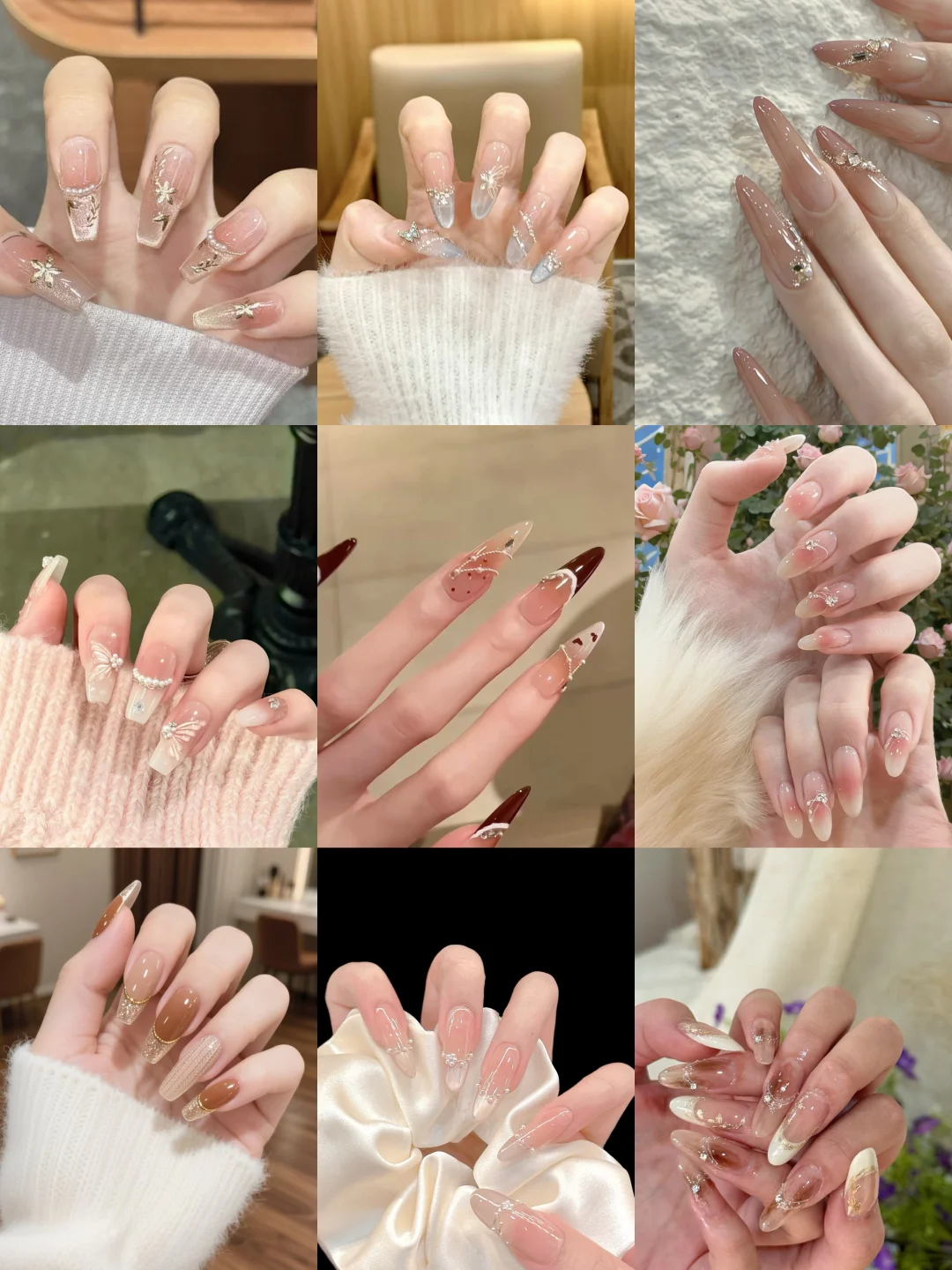 秋冬氛围感美甲💅 极限九选一！