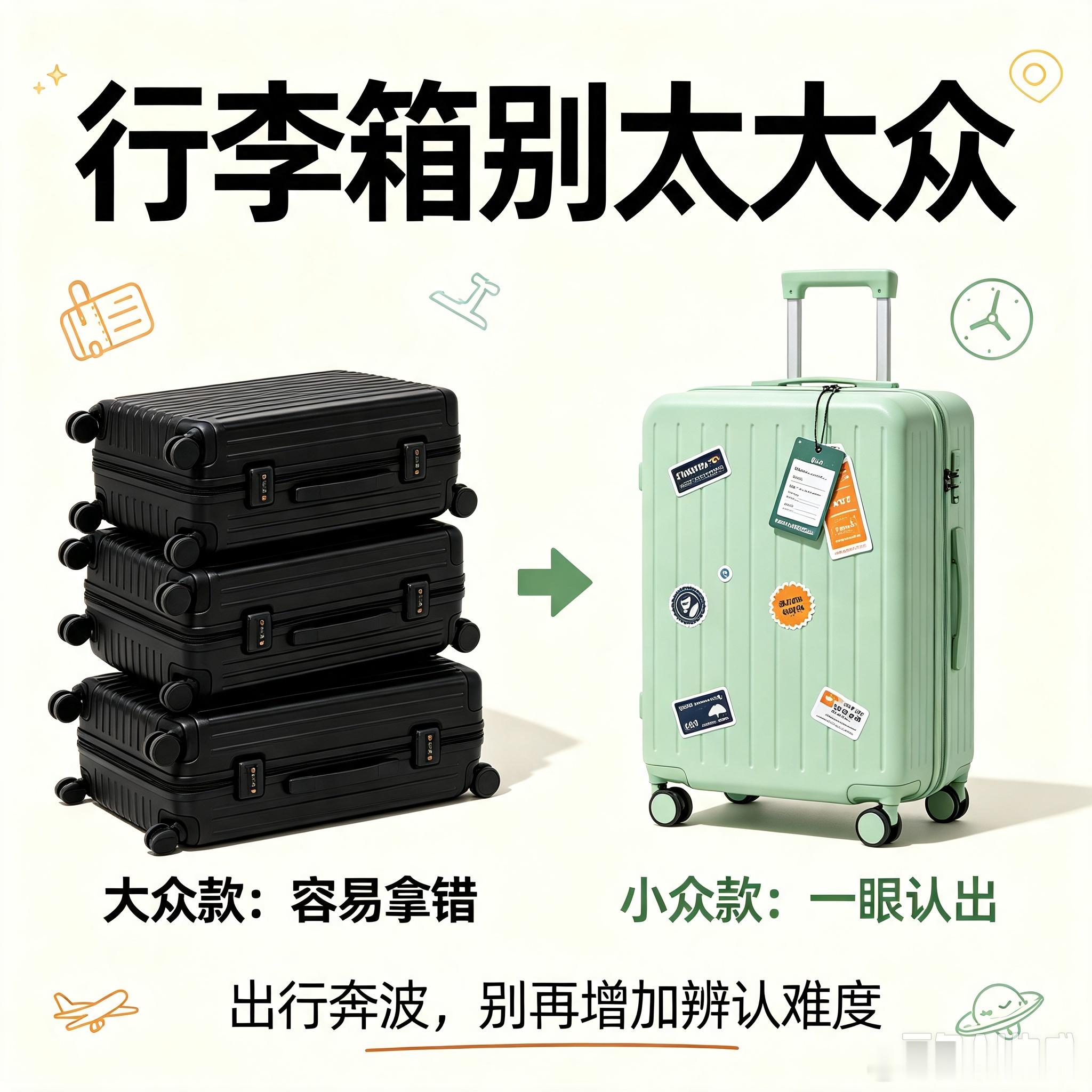 建议大家买行李箱不要太大众 真心劝大家行李箱别选太热门的大众款。机场高铁站行李转