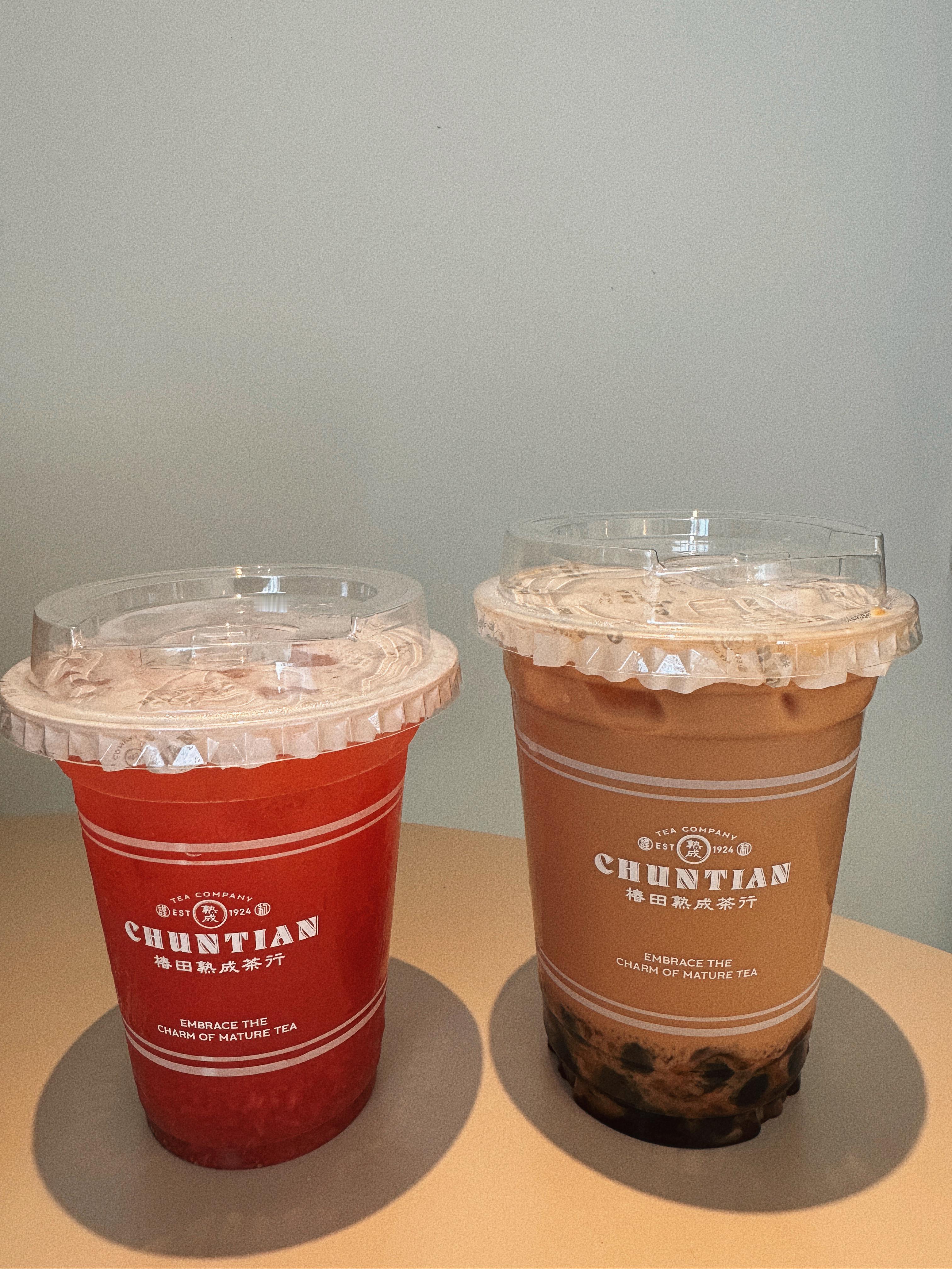 看到好多人推荐椿田熟茶的奶茶点杯试试看  ​​​
