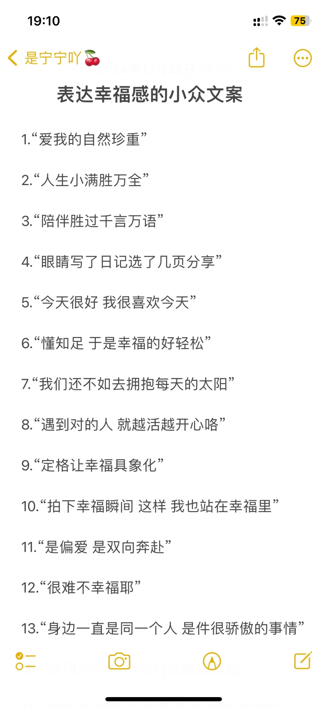 表达幸福感的小众文案