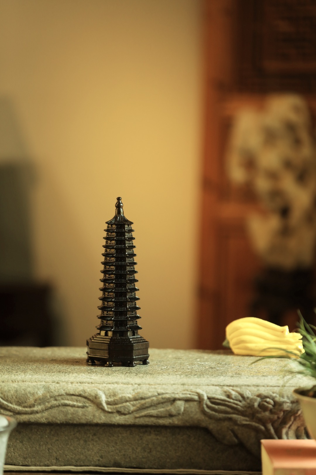 精工/文昌塔（十三层）取材紫光檀，精工雕刻，品相完美，助力学业，步步高升，改善风