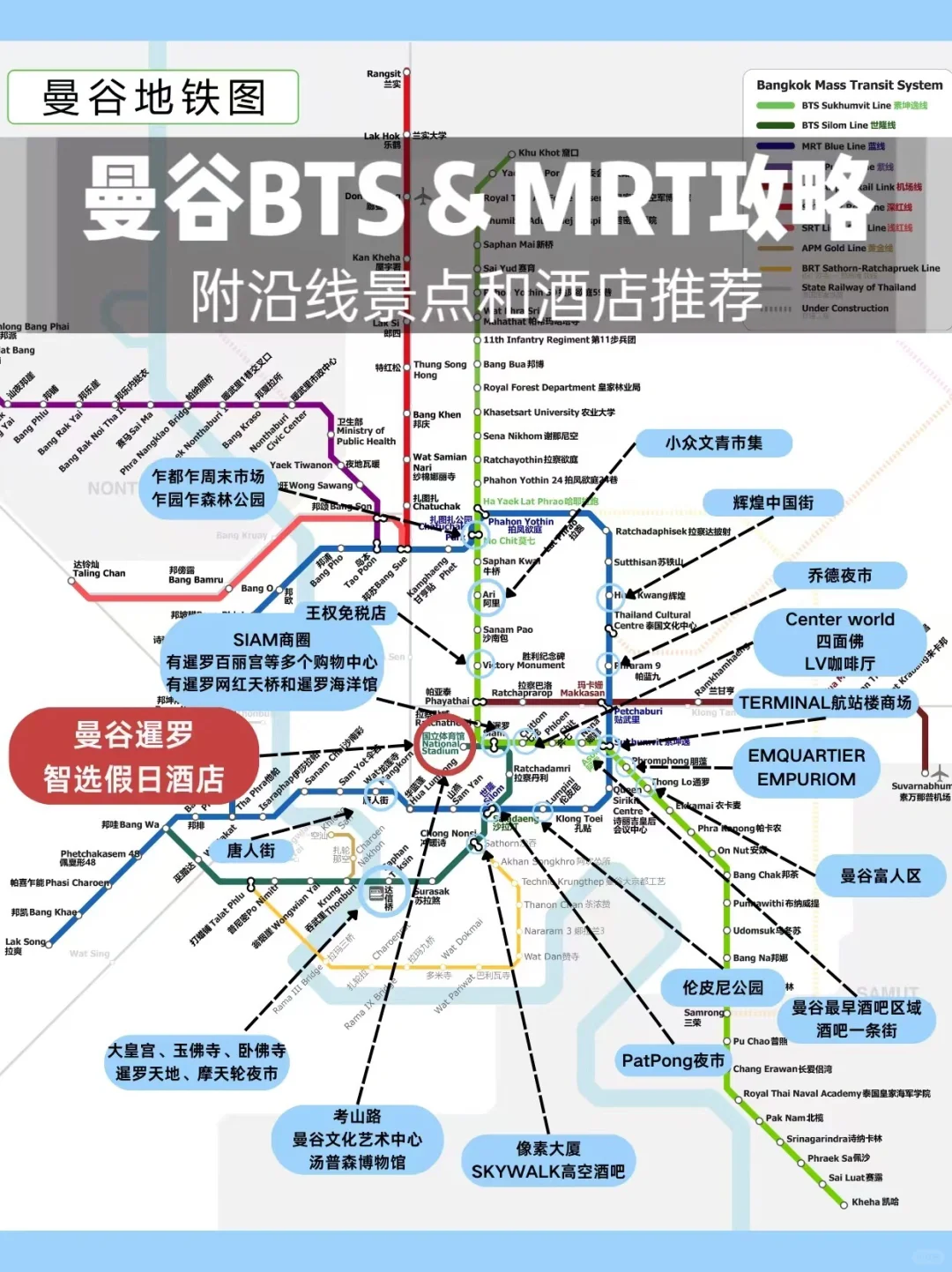 曼谷BTS&MRT乘坐攻略！附性价比酒店推荐