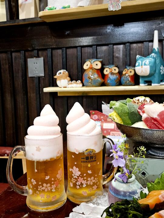 青岛深夜居酒屋🏮喝到了可爱冰沙啤酒🍺