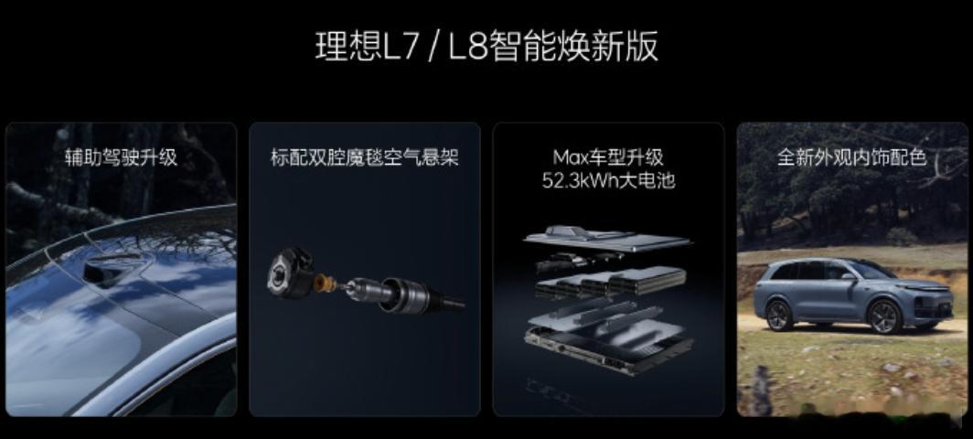 理想汽车正式发布L系列“智能焕新版”，涵盖L6、L7、L8、L9四款车型，命名方