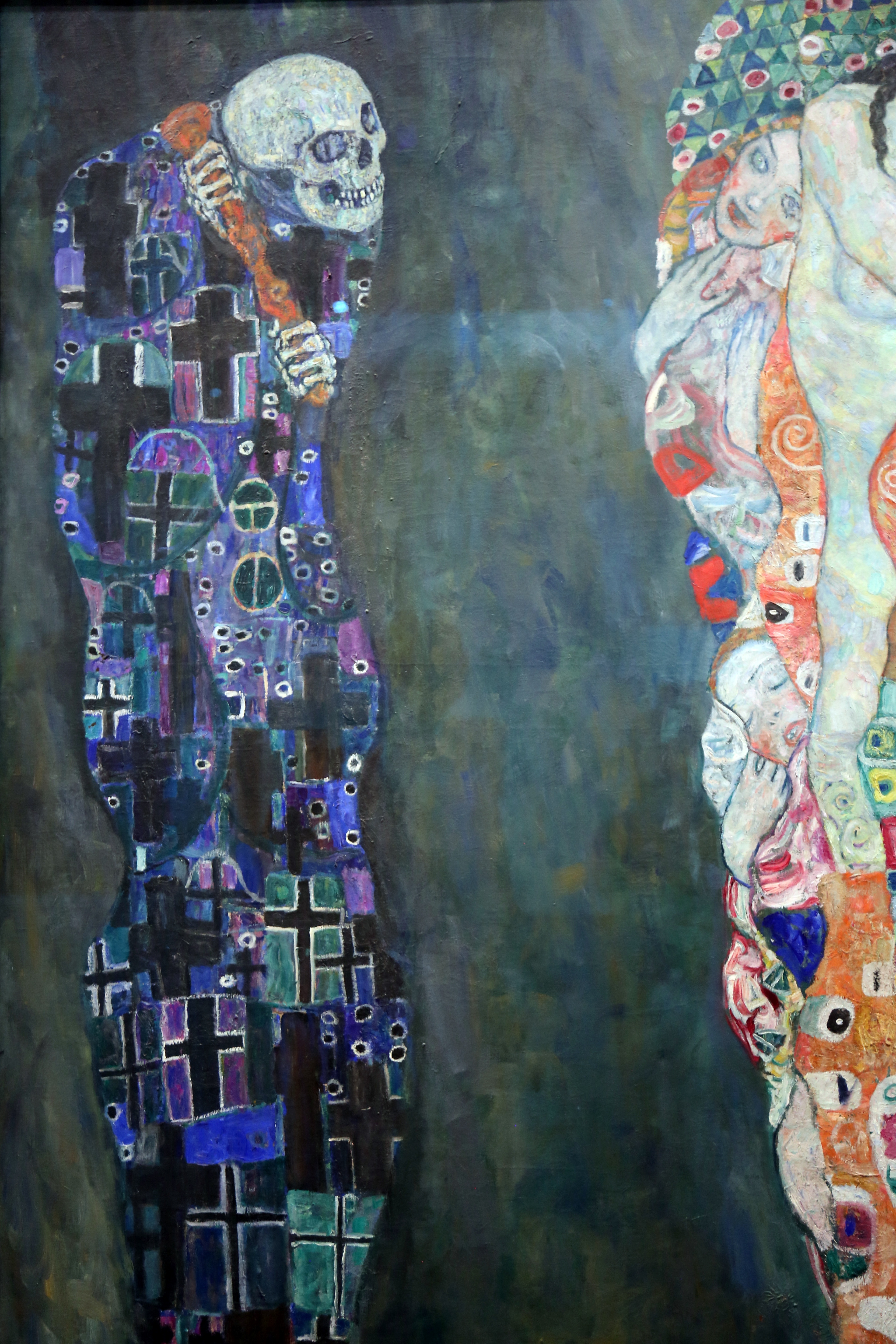 维也纳Leopold美术馆藏克里姆特《生与死》，初创于1910/1911年后于1