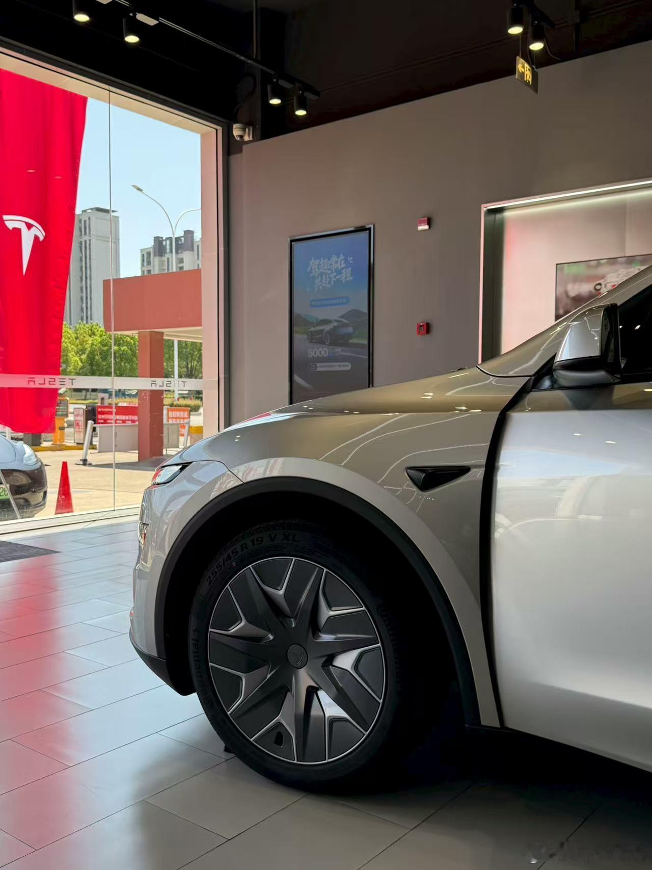 特斯拉model Y-l 星空金新配色，质感不错啊[666][666][666]