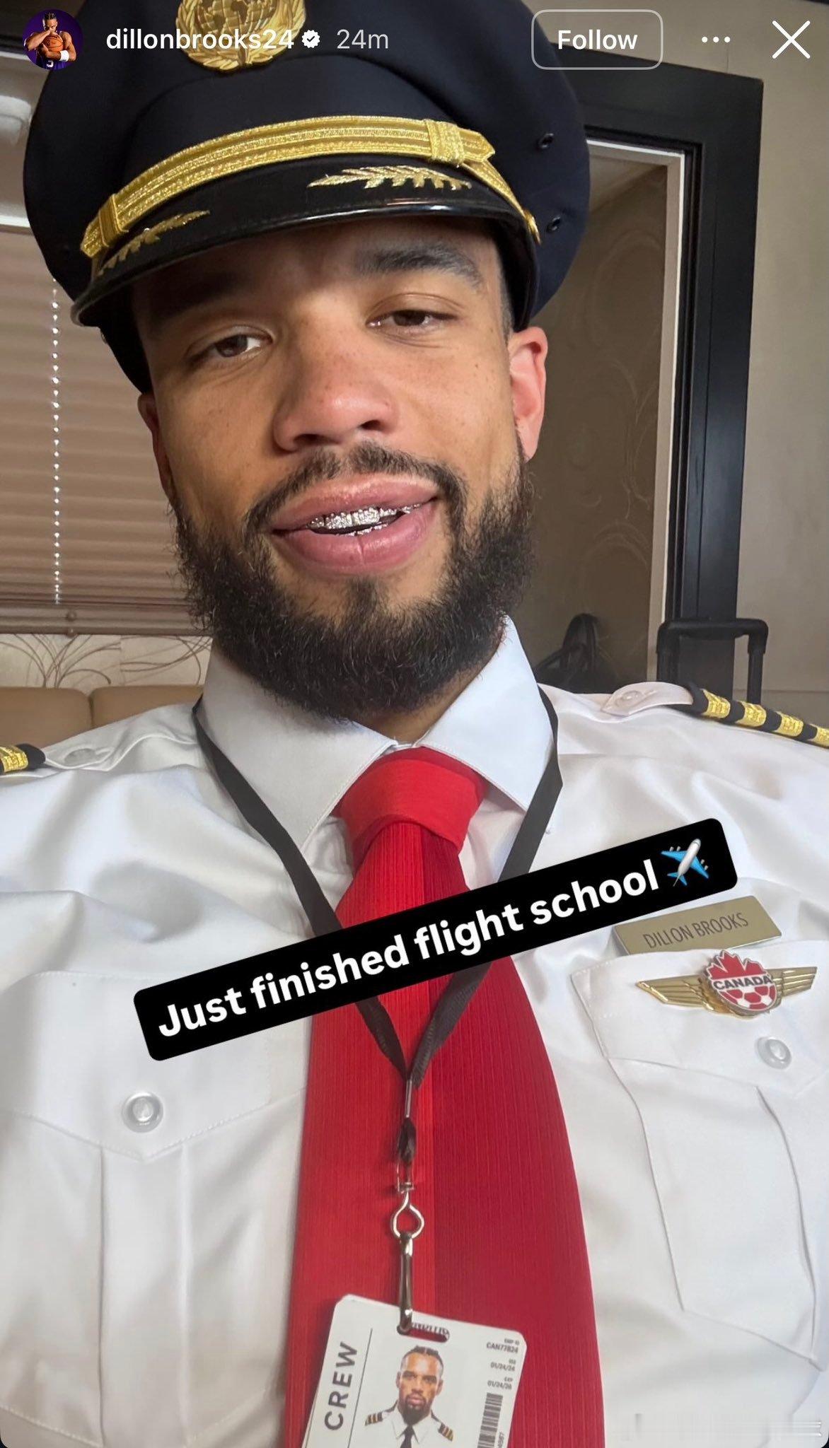 狄龙·布鲁克斯完成飞行学校训练 🫡休斯顿火箭nba季后赛休斯顿火箭