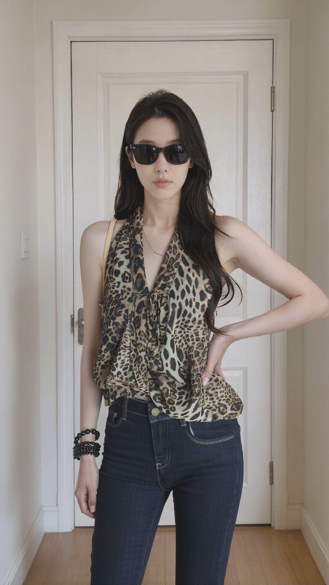 辣妹穿搭 美式辣妹穿搭 今日穿搭 ootd穿搭 豹纹穿搭