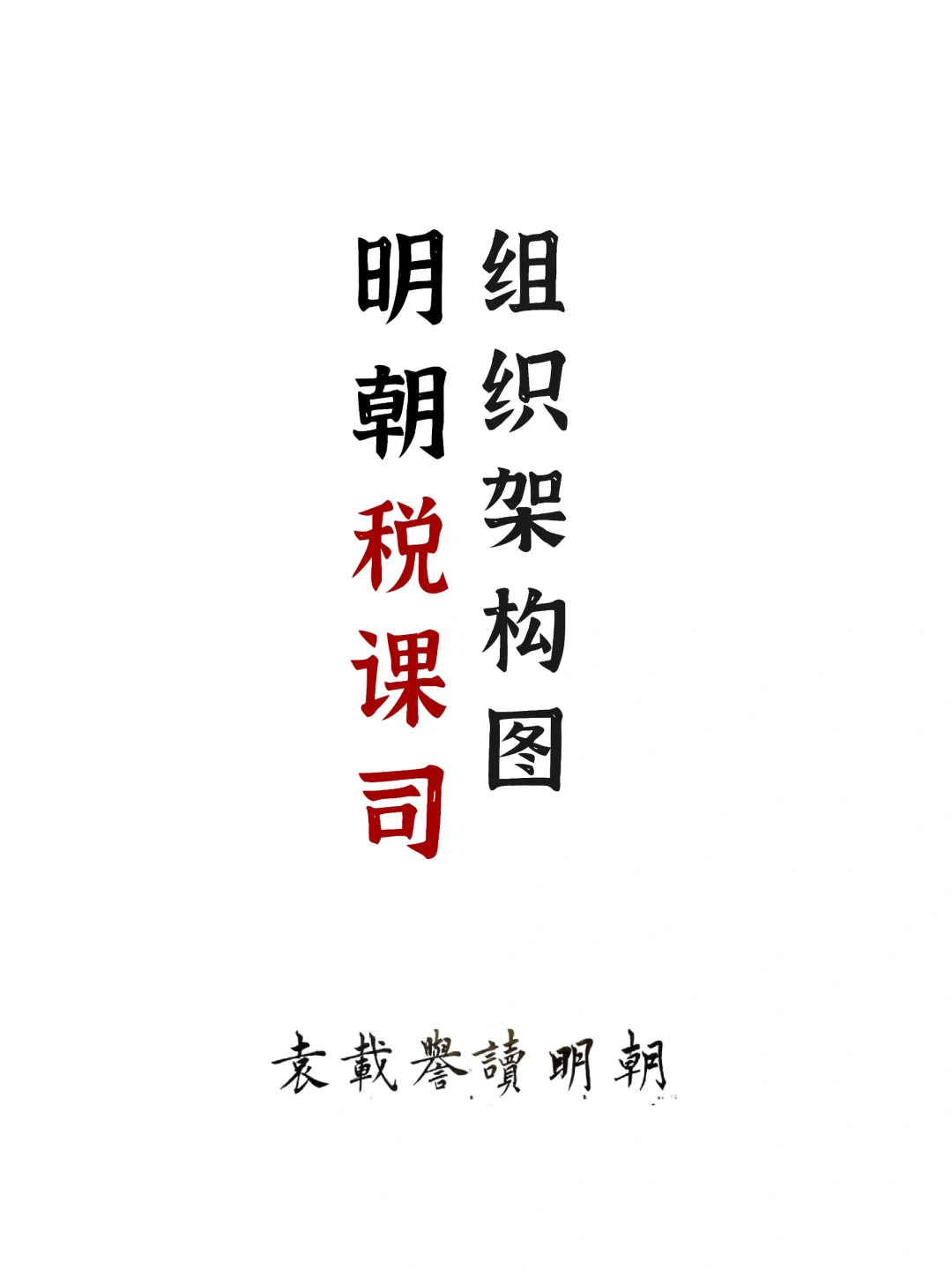 明朝税课司组织架构图