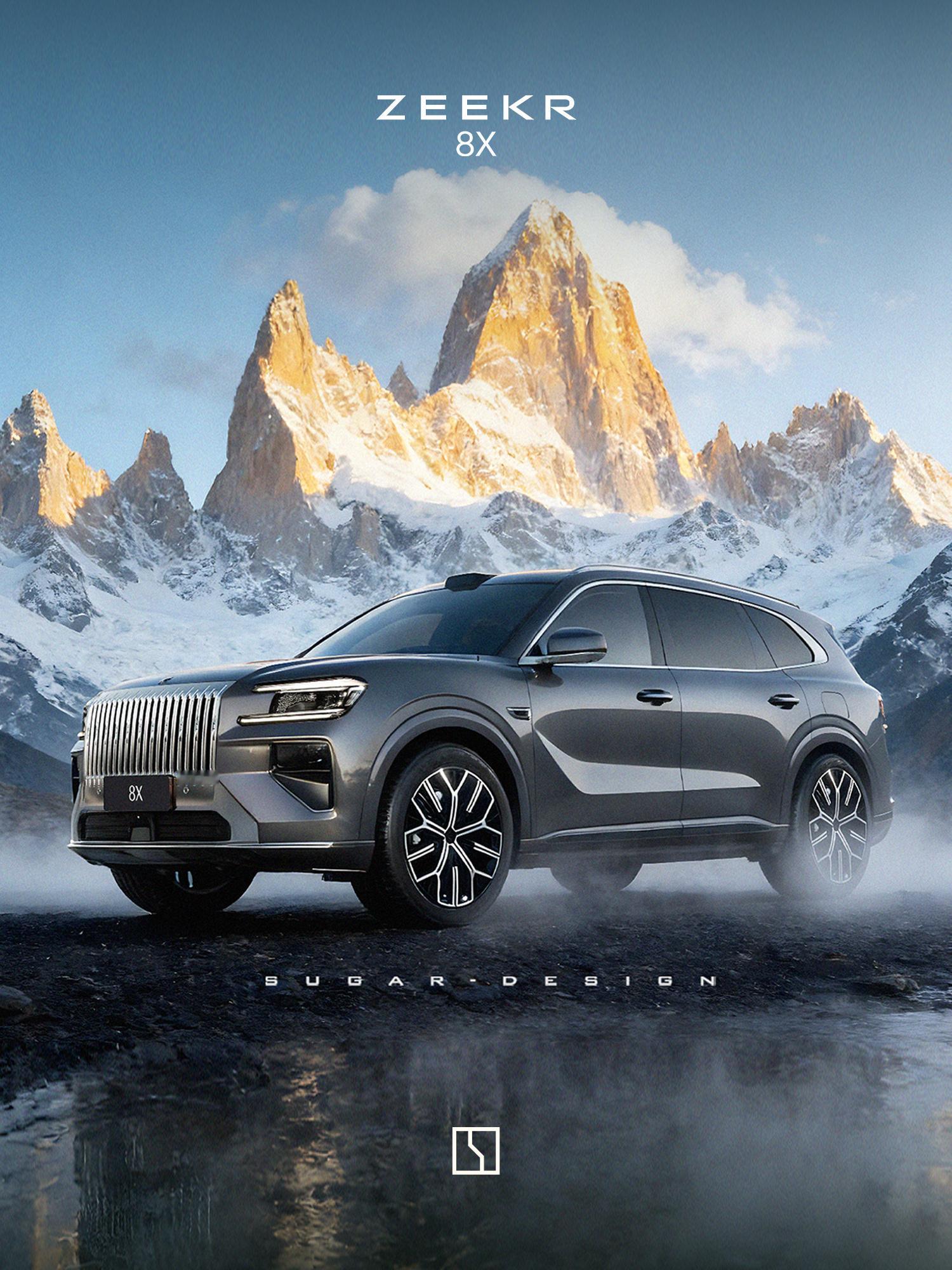 车若初见 极氪8X选啥颜色更好看？现在外观已经全曝光了，就差车色还能狠狠期待一波