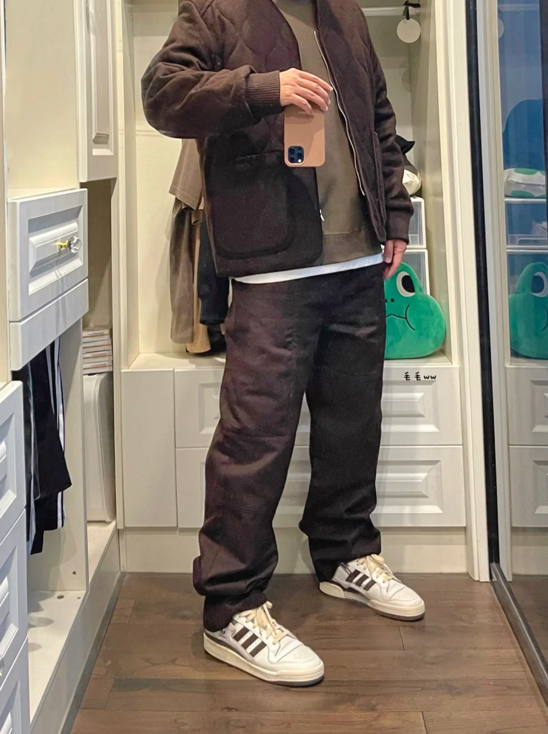 大地色系｜直筒裤穿搭