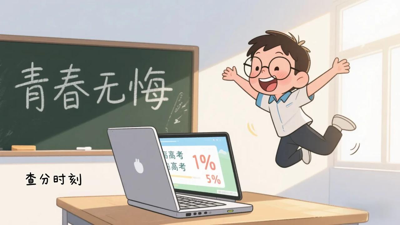 一、为何查分瞬间如此激动？

1. “十年寒窗”的阶段性答案

    • 高考