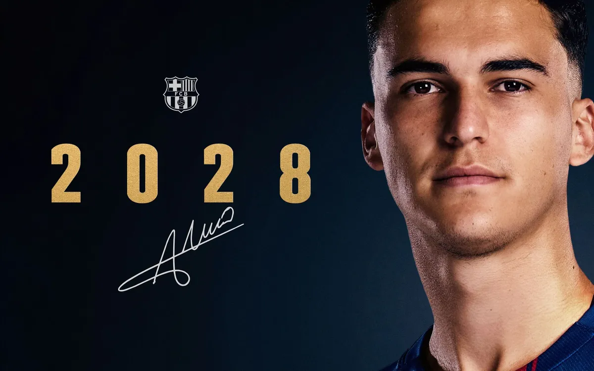 巴萨官方：已与B队队长科尔特斯续约至2028年，已多次进一队