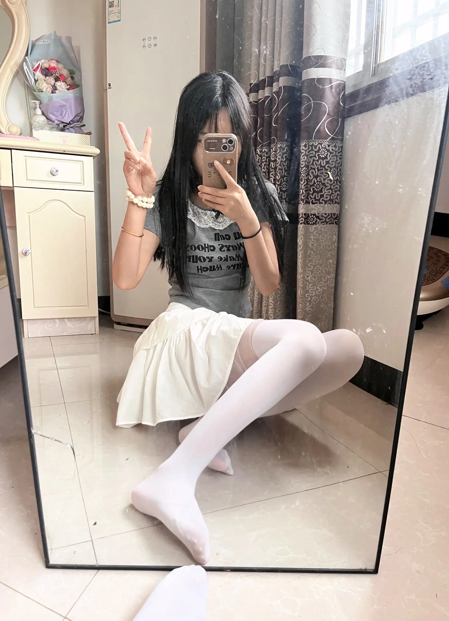 夏天穿搭 对镜自拍姿势 对镜拍 日常穿搭