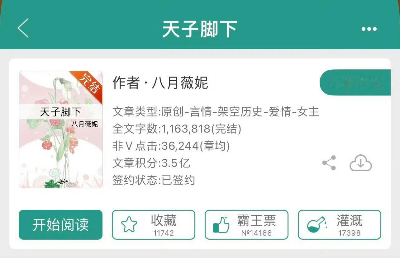 小说推荐：《天子脚下》 作者:八月薇妮简评：聪慧探案女高手vs高冷深情四王爷，女