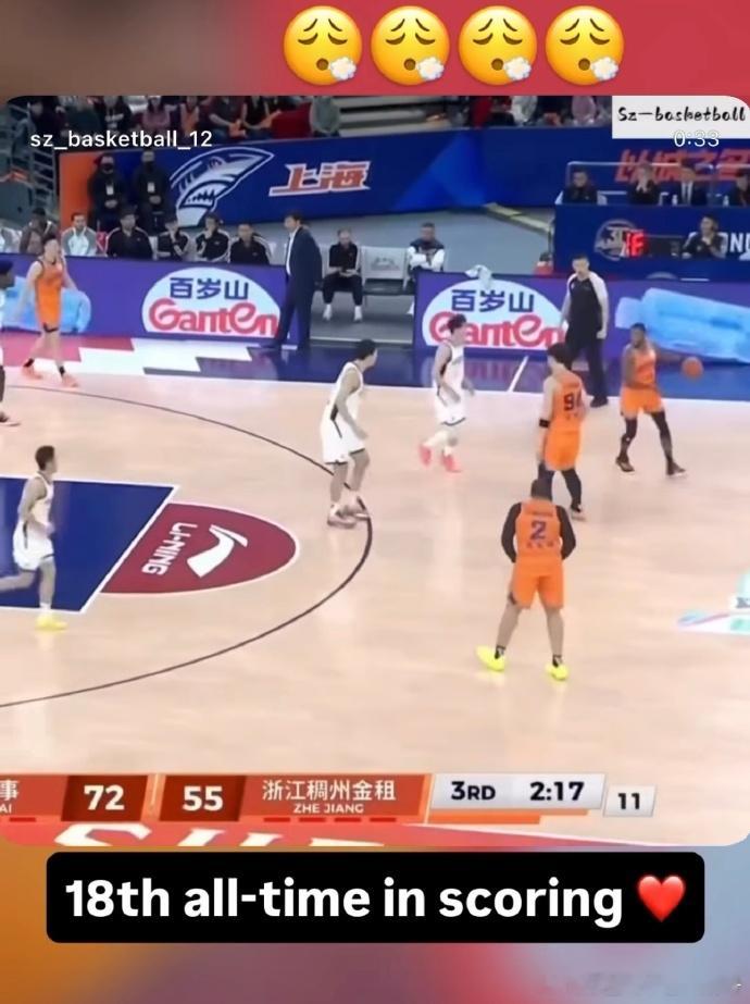 一朝队友，一生朋友~辽宁男篮功勋外援凯尔・弗格再迎里程碑！在昨晚的比赛中，他高效