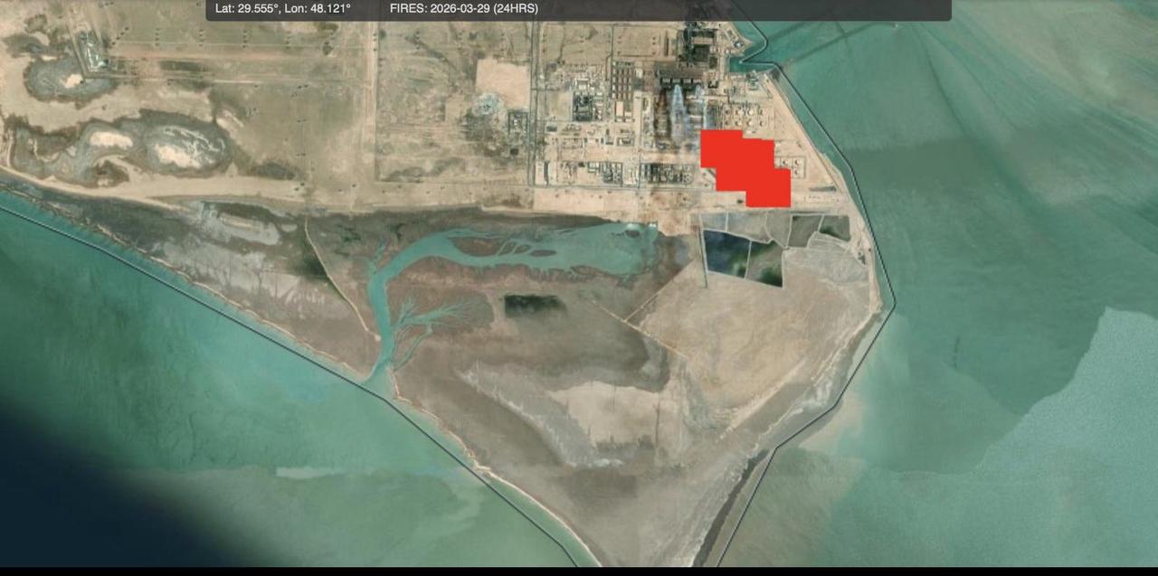 突发：NASA卫星数据证实，科威特“多哈西部电力和海水淡化站”（Doha Wes