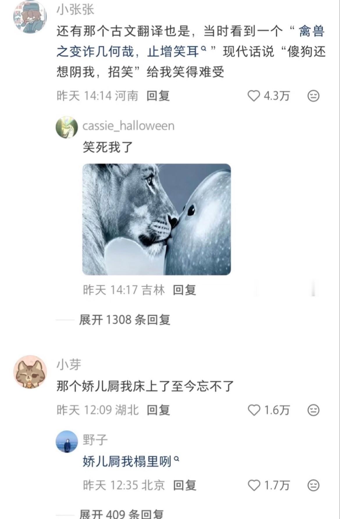 打开帖子的第一件事就是点开评论区[坏笑]中国人的造梗能力真的太强了我的幽默灵感片