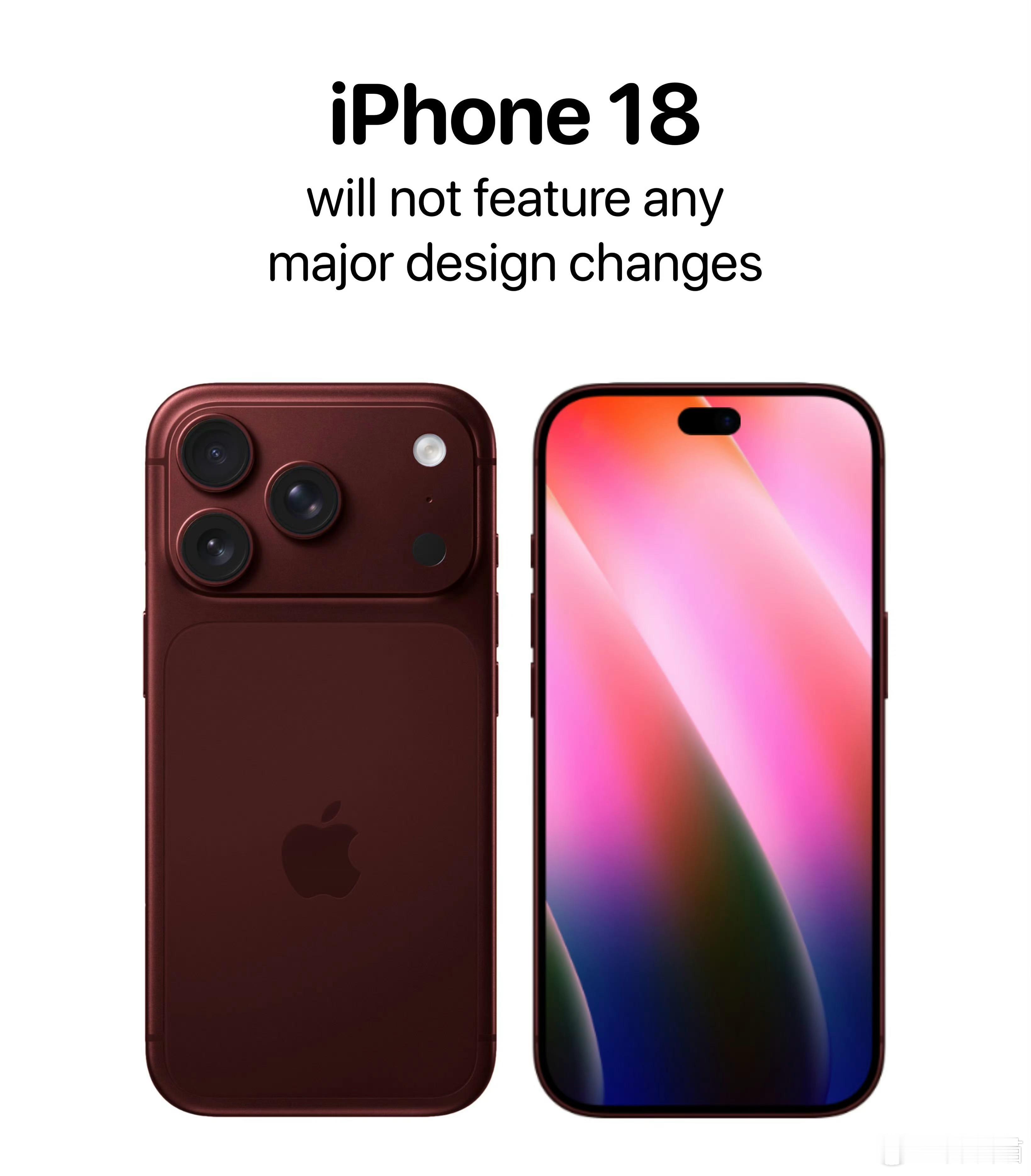 iPhone18系列外观出炉现在的图片都是概念渲染图，都是网友自己做的，iPho
