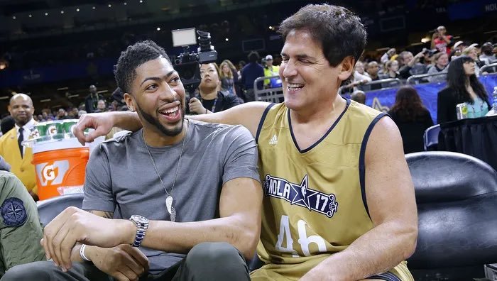 2017年全明星名人赛上的浓眉和库班  安东尼戴维斯[超话]  MFFL[超话]