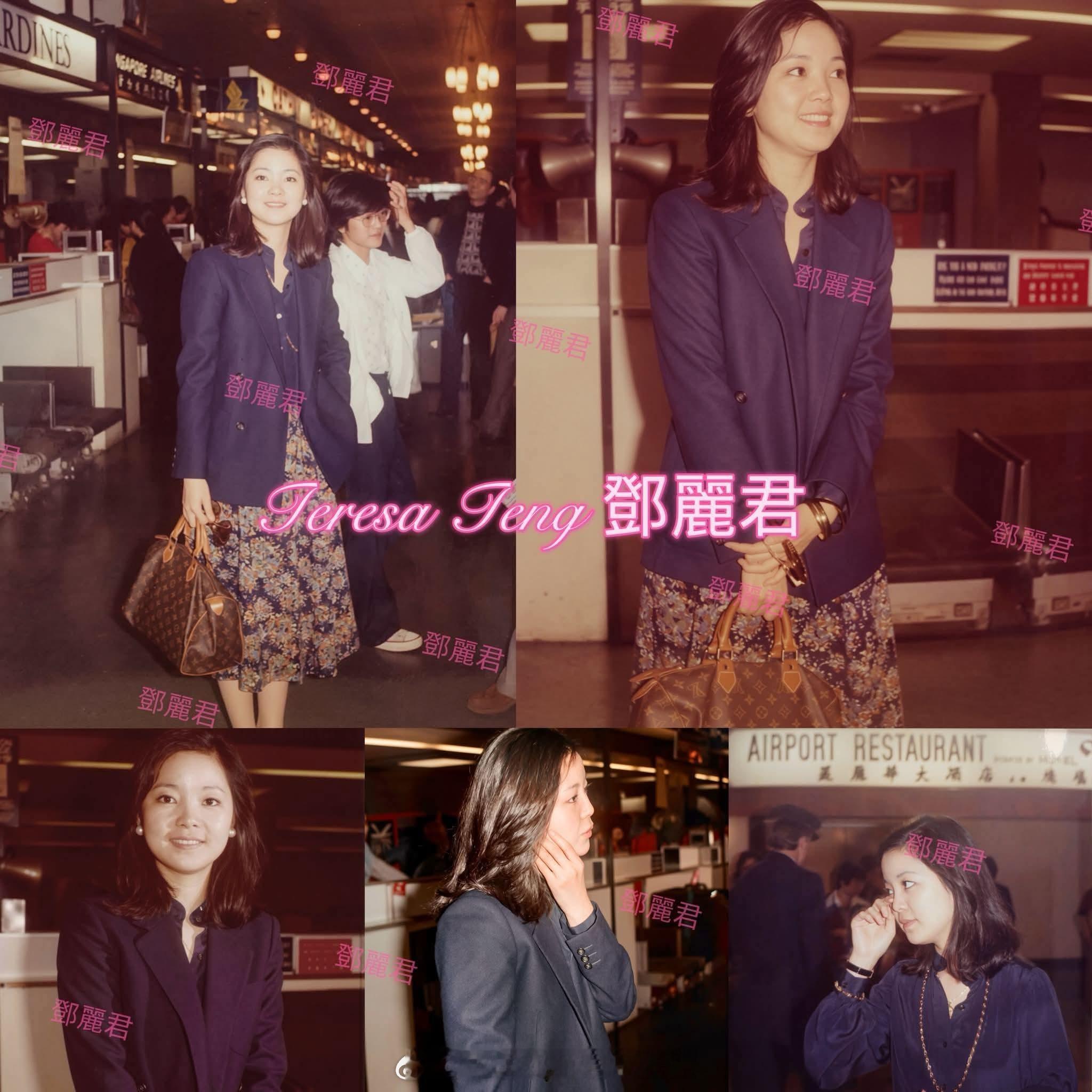 香港篇～31977年，邓丽君在香港完成唱片录音后，来到启德机场办理登机手续，准备