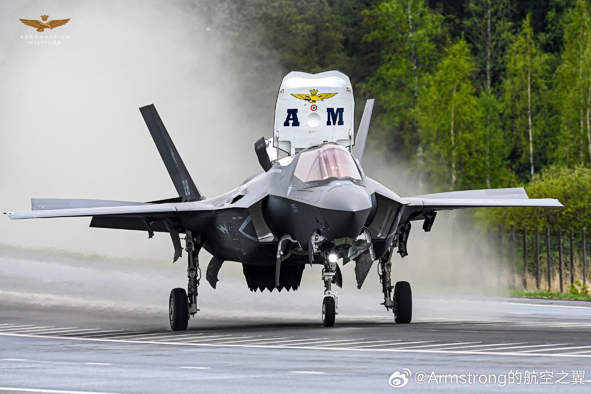 意大利F-35B首次在芬兰进行高速公路起降 