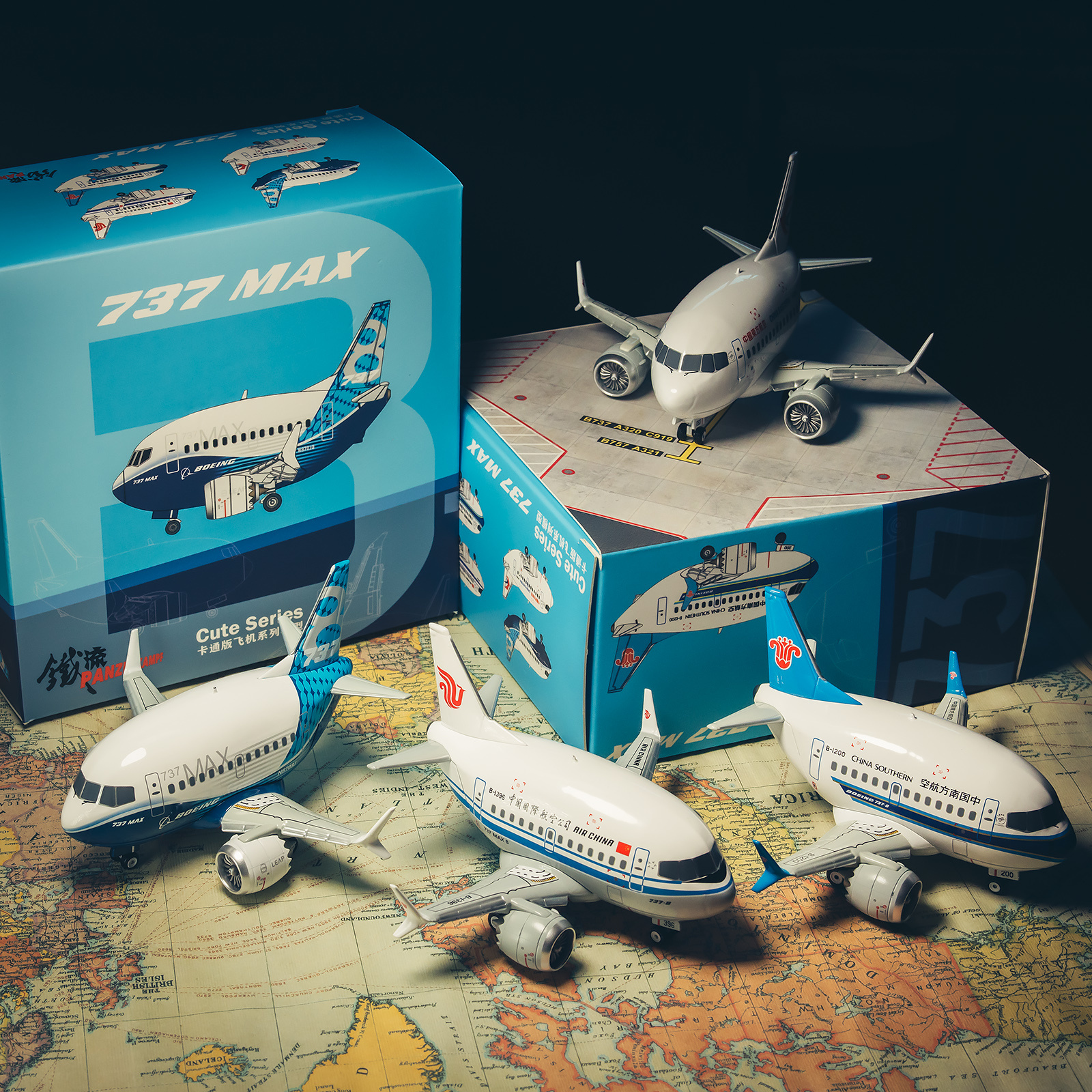 铁流模型Q版波音737MAX系列合金成品模型即将上市！首批推出的涂装依然是原厂和