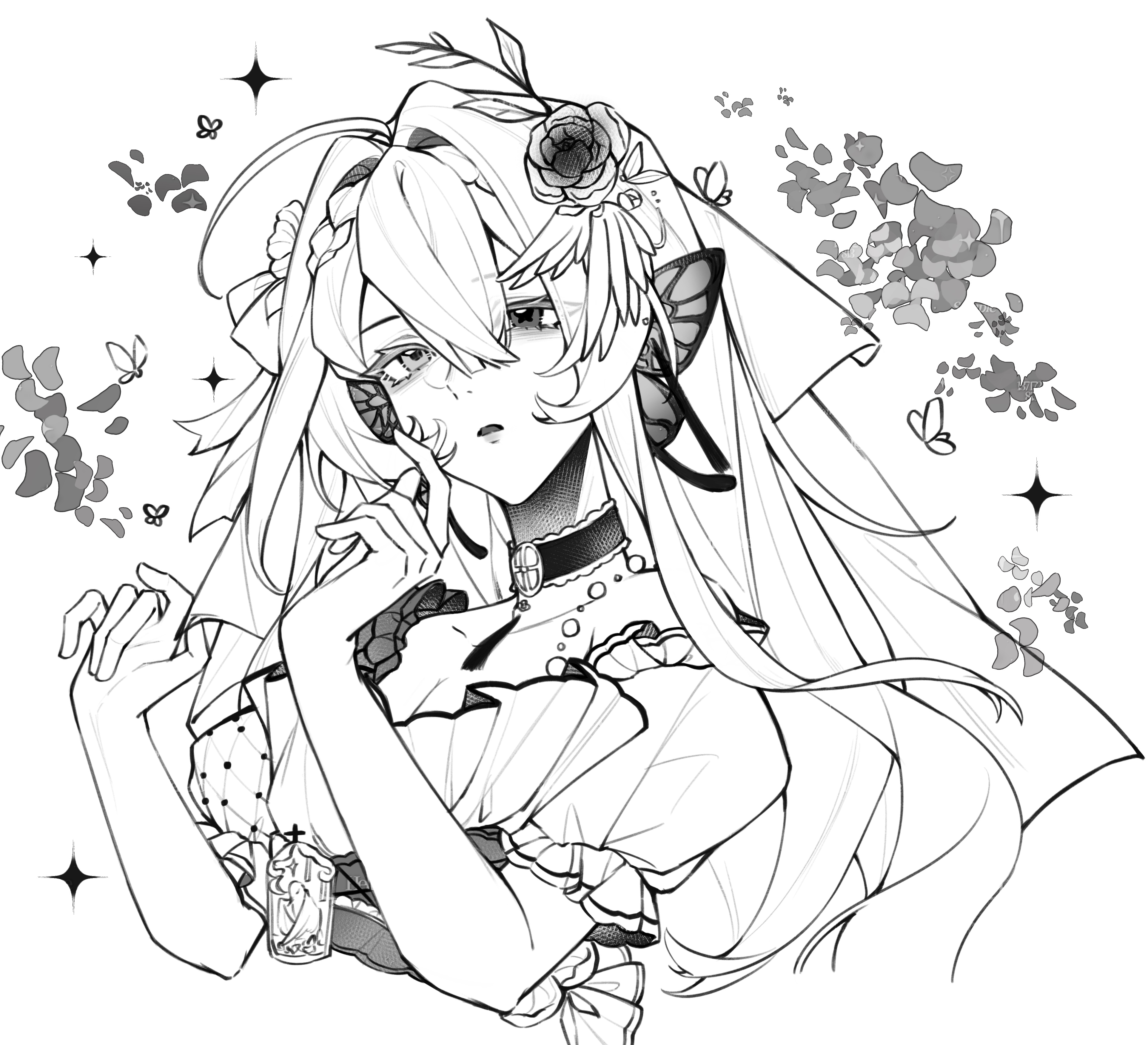 ⁨ ⁺₊ 🦋 一千个蝴蝶的骸骨睡在我的墙上 ₊⁺⁨     ●自设     ○