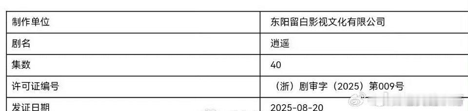 谭松韵侯明昊逍遥下证了逍遥下证了 ​谭松韵、侯明昊、汪铎主演的《逍遥》过审下证了