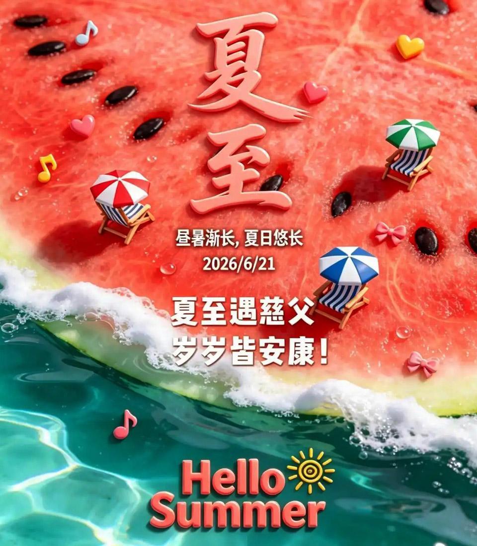夏至遇慈父，岁岁皆安康

[玫瑰][心][玫瑰]

当时针拨向2026年6月21