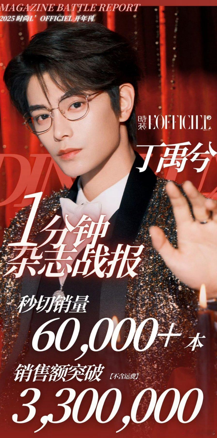 丁禹兮杂志销售额6分钟追平时间差 丁禹兮杂志销量封顶内娱榜首，破了五年的记录25