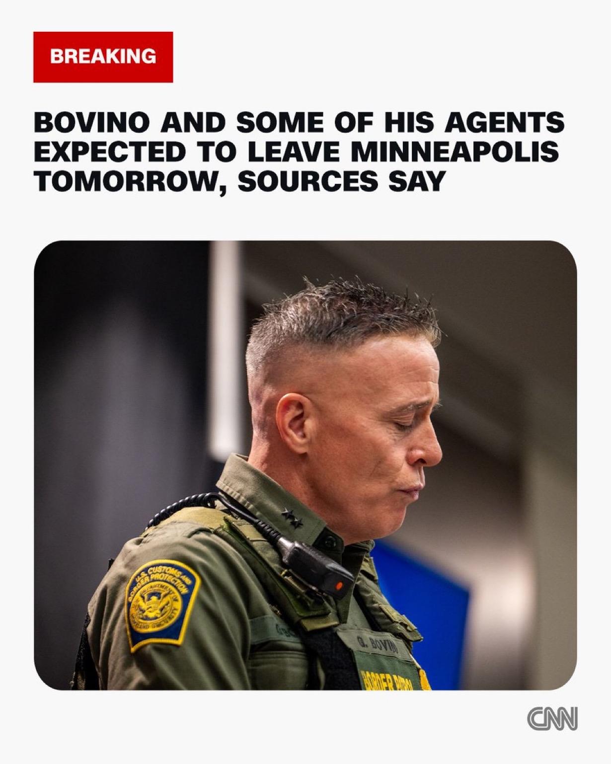 据CNN报道，消息人士透露，美国边境巡逻队高级官员格雷戈里·博维诺（Gregor