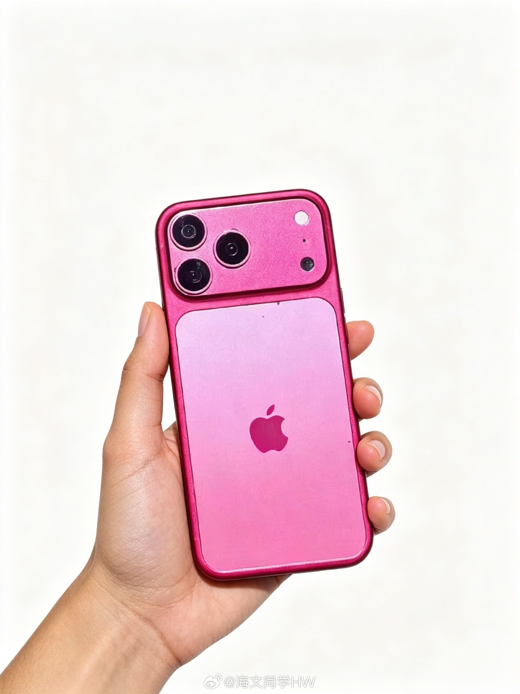 iPhone18Pro樱桃红能刷屏真不意外，往年苹果Pro配色都偏低调，这次直接