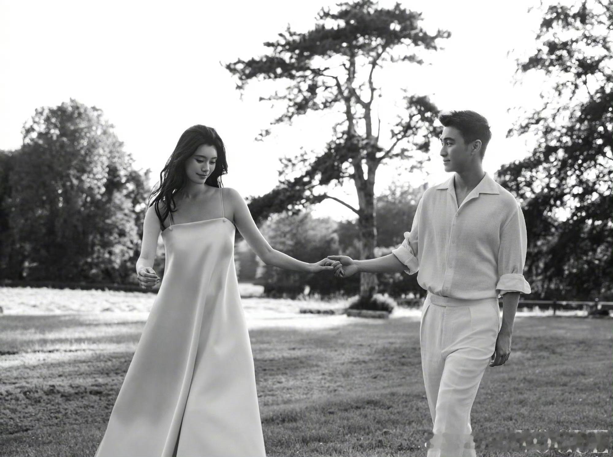 VogueWedding奚梦瑶何猷君双人封面vogue拍了奚梦瑶何猷君七年漫漫奔