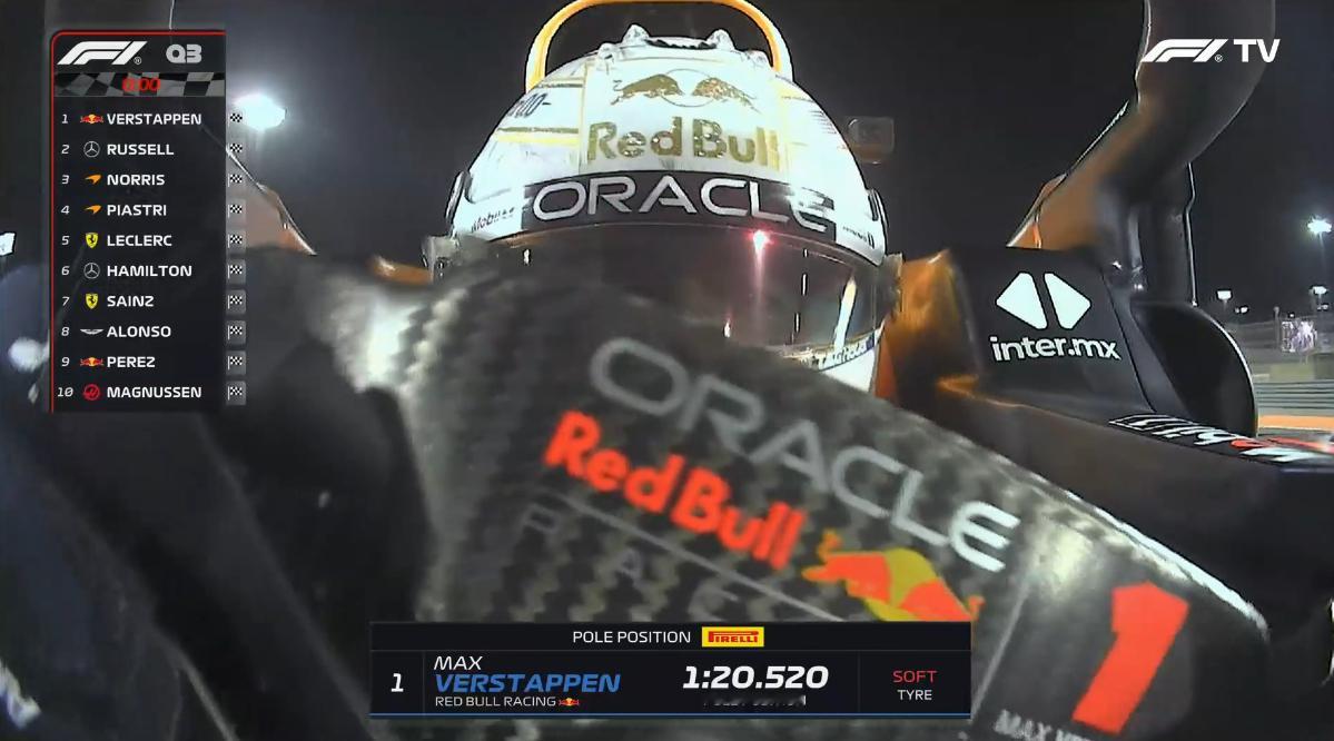 冲刺赛十分挣扎的维斯塔潘1:20.520绝杀了拉塞尔，夺得了 2024f1卡塔尔