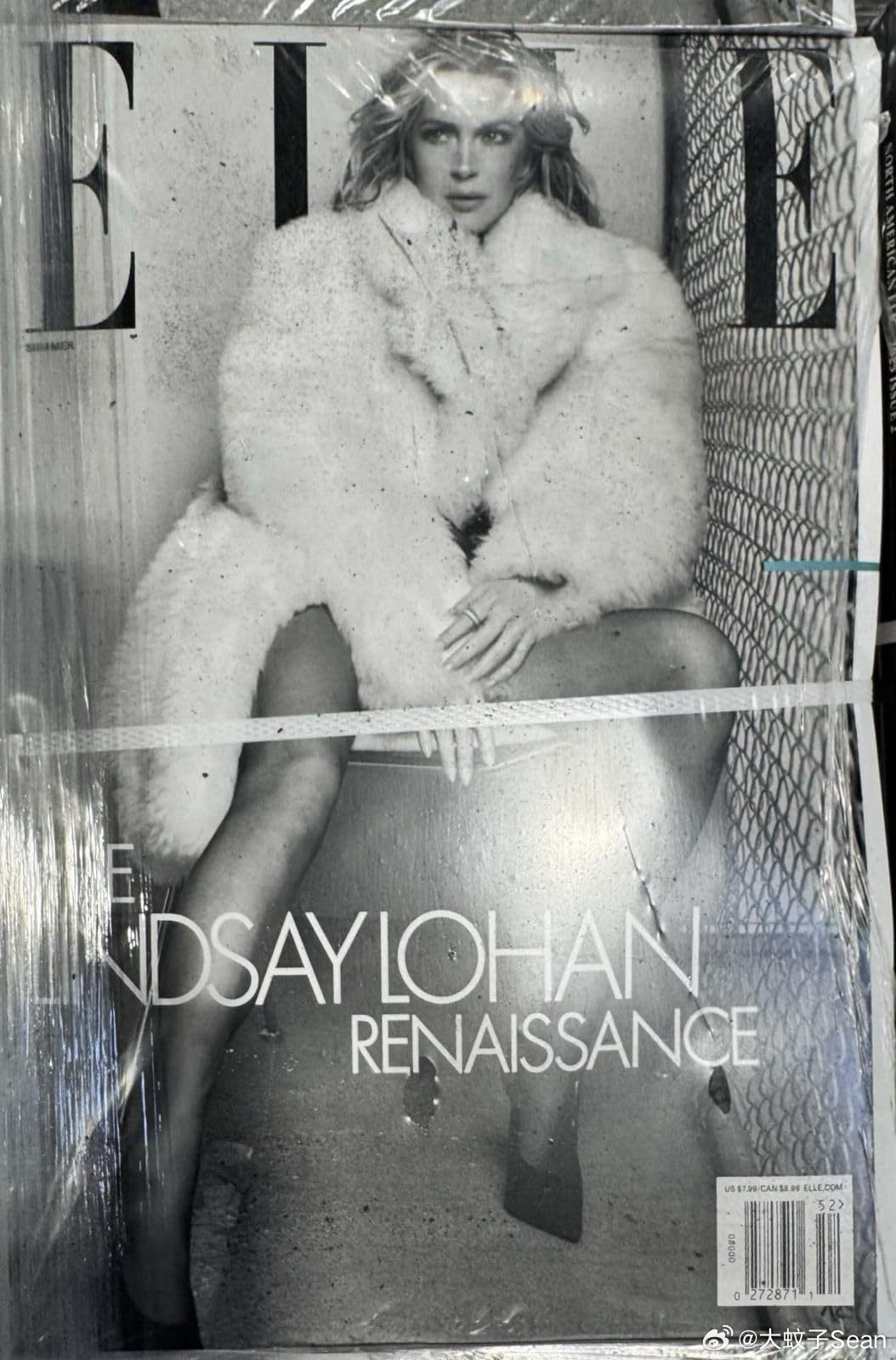 Lindsay Lohan林赛罗韩登上《ELLE》杂志夏日刊封面内页抢先看，sh