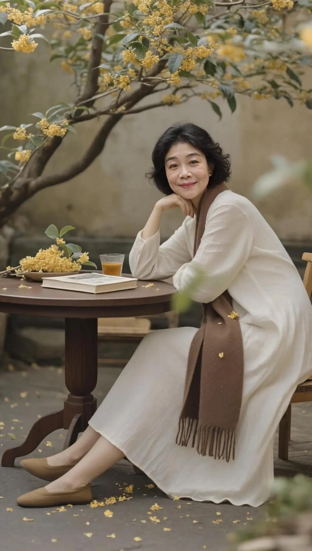 今日分享。AI桂花氛围感写真