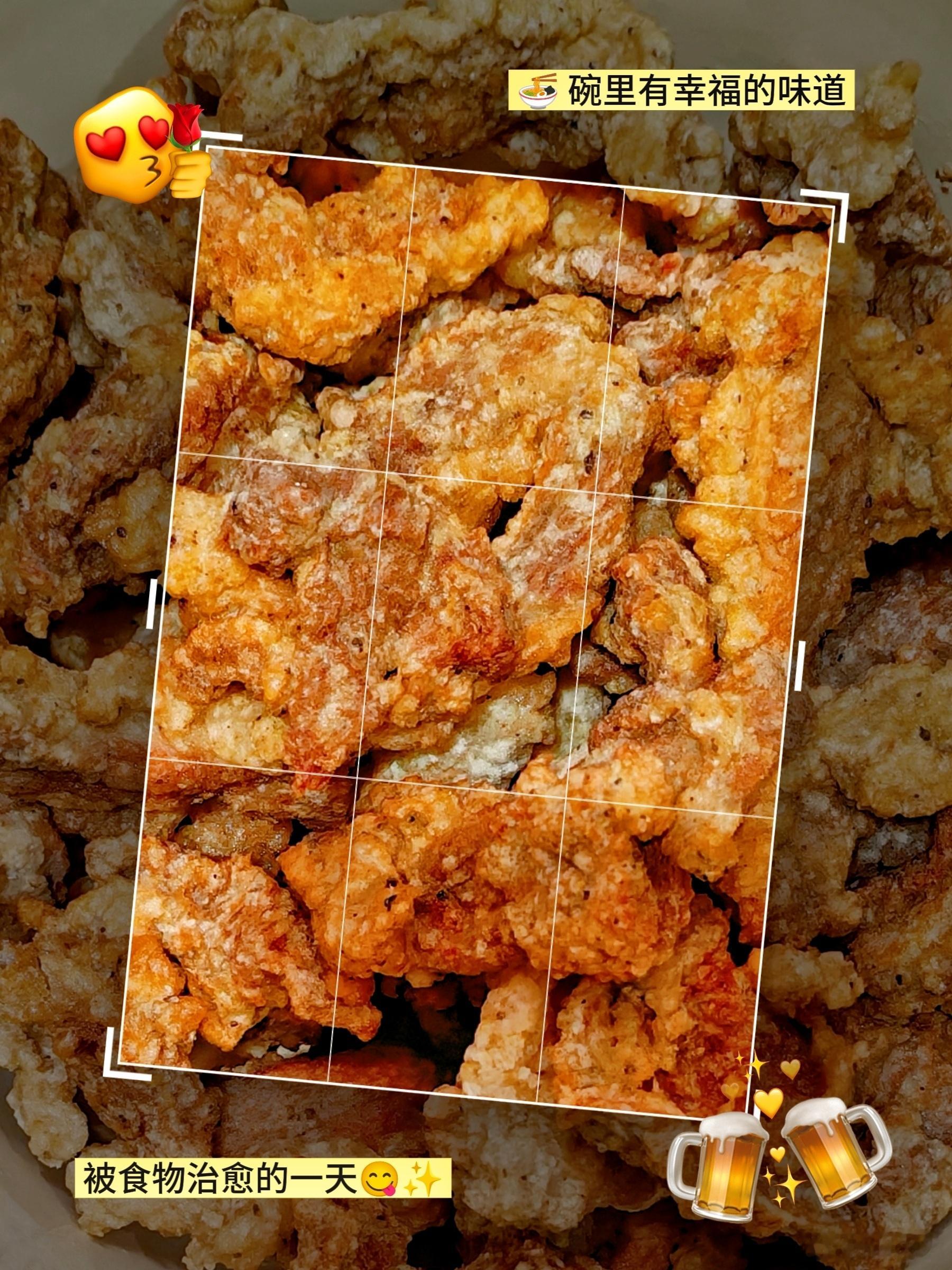 晚餐菜色交流，你晚上吃啥好吃的？炸酥肉，一大盆 