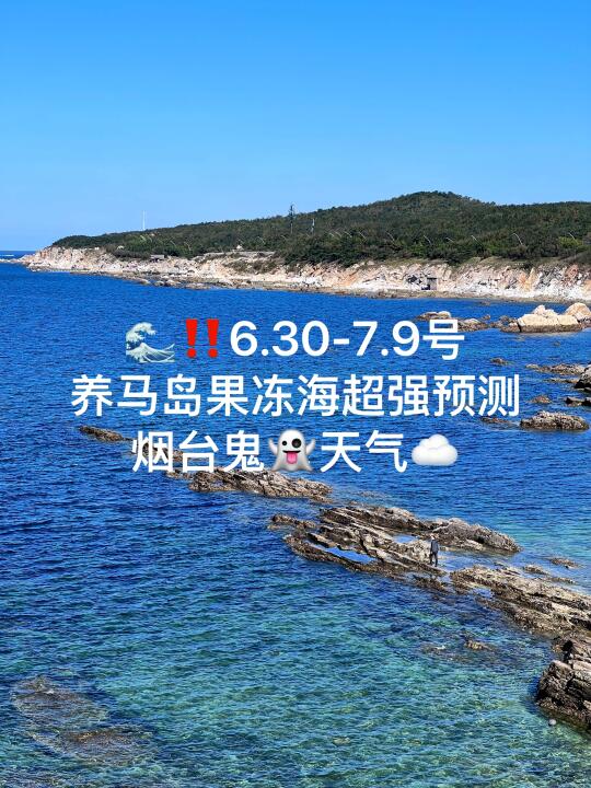 📍6.30-7.9号烟台养马岛果冻海超强预测👻