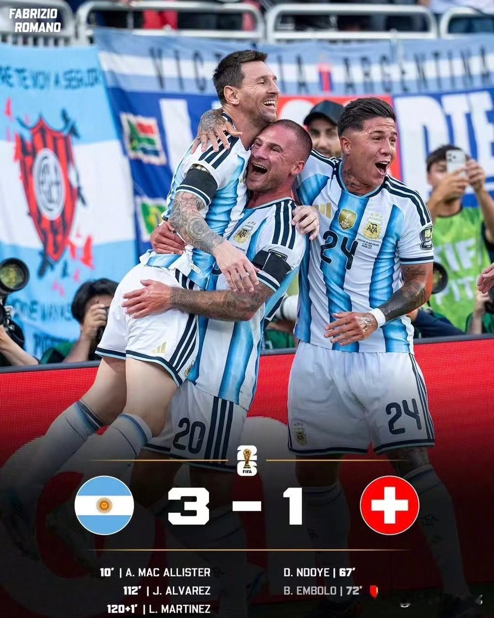 3-1加时制胜！梅西加冕世界杯助攻王，小蜘蛛+塔罗双剑合璧，阿根廷强势挺进4强