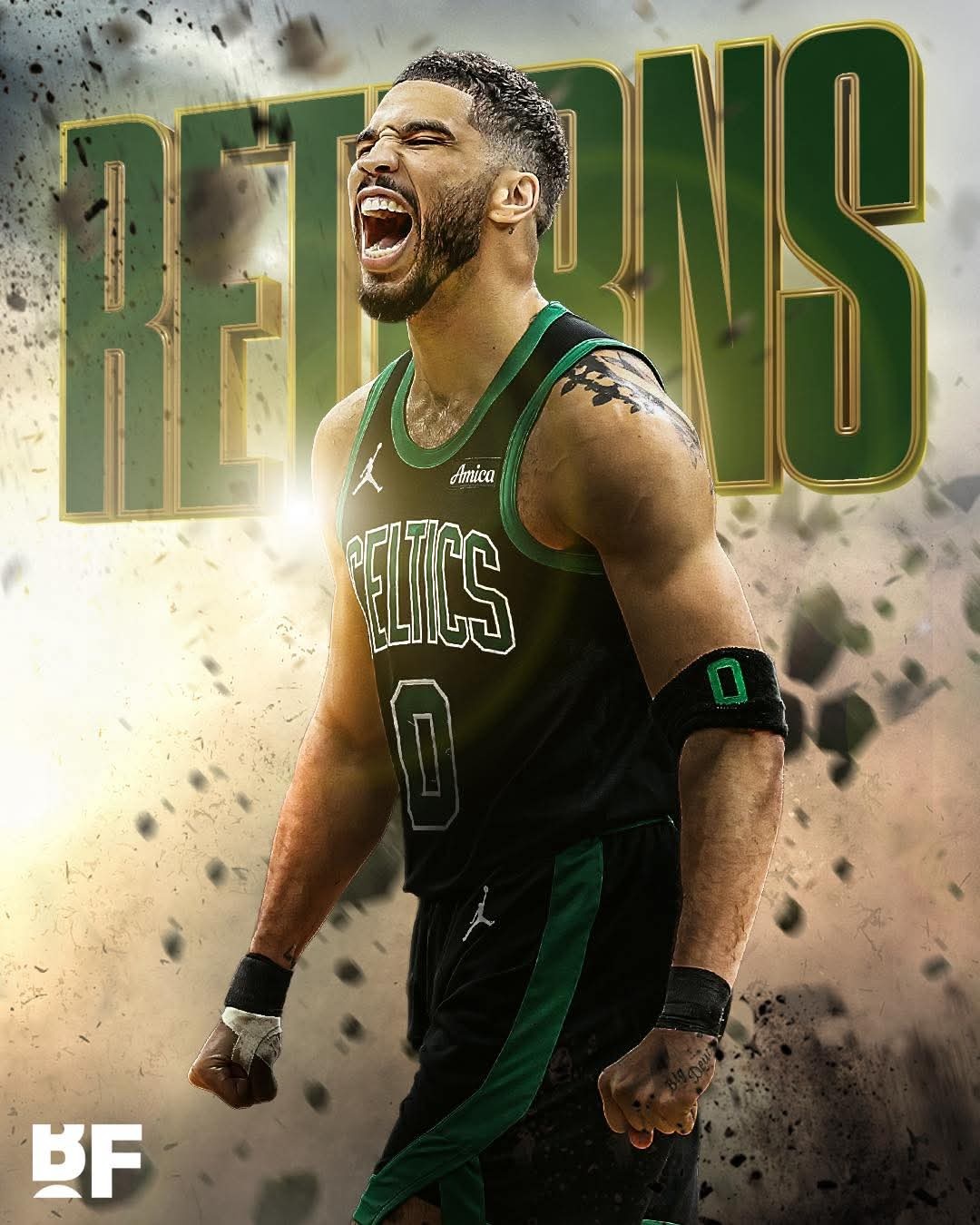 挖槽！塔图姆将在明天对阵独行侠的比赛迎来复出！此时距离塔图姆接受跟腱修复手术的时