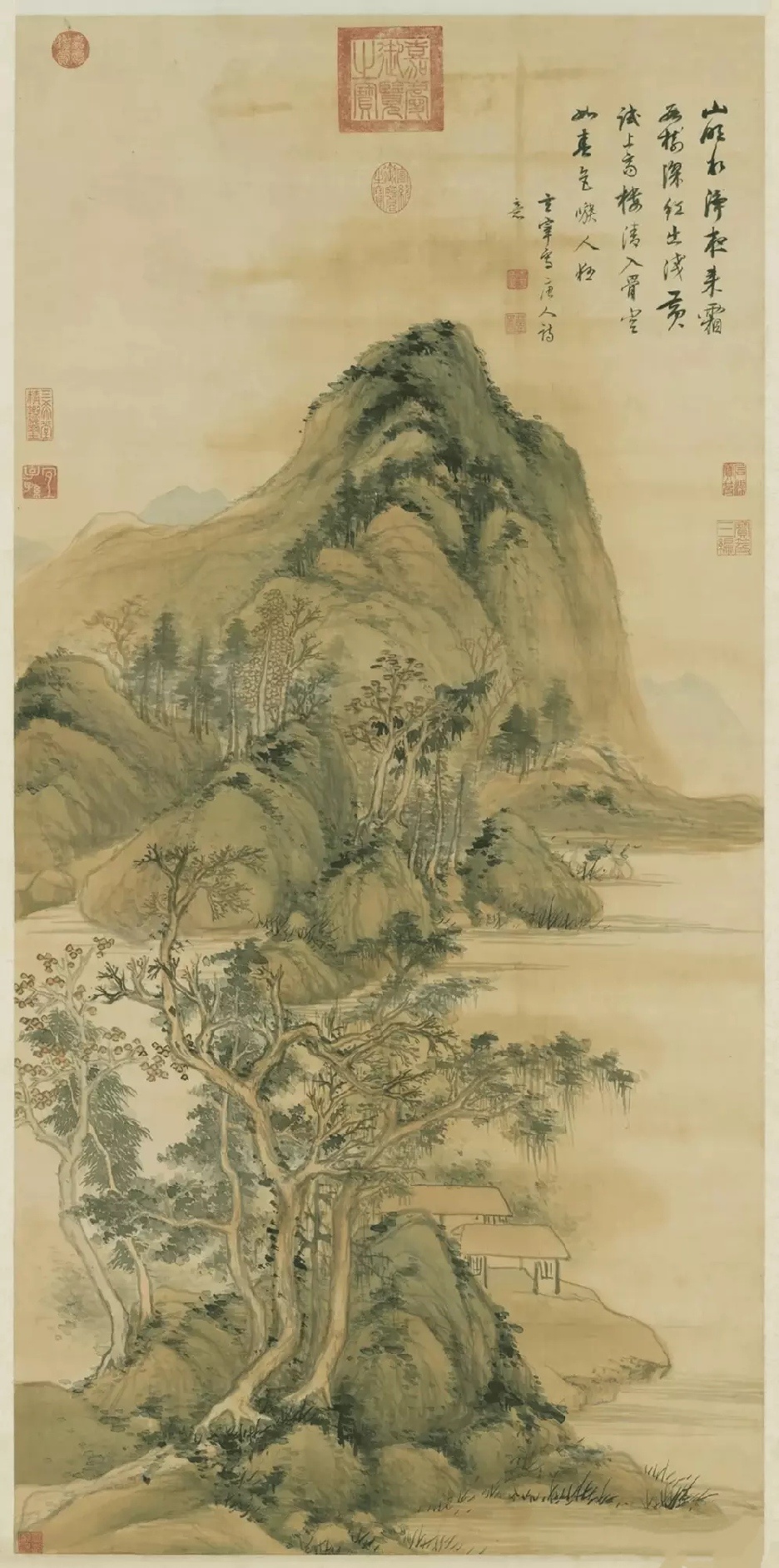 明 董其昌 霜林秋思图。新城事遇见艺术