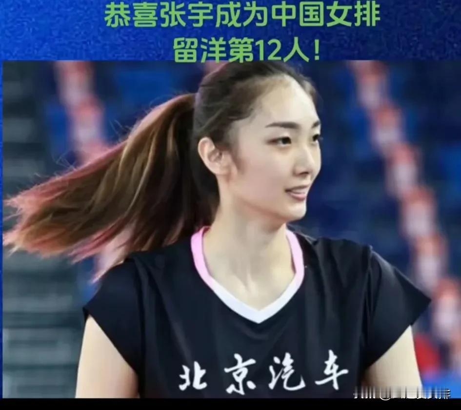 好消息！又一中国球员传来了留洋消息。
那就是北京汽车的副攻张宇。继金烨后，今年她