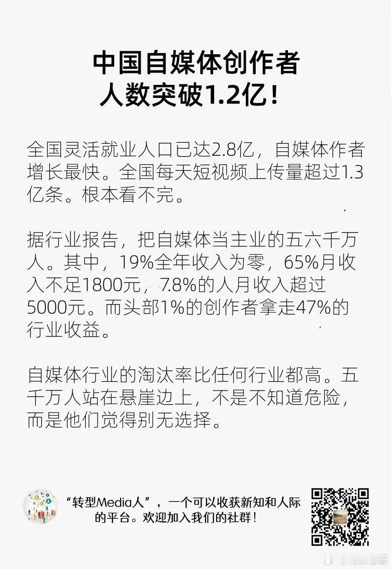 灵活就业的自媒体大军 